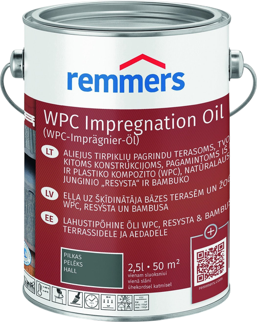 Olej do desek kompozytowych Remmers Teras WPC Szary 2.5 l (000101136176) - obraz 1