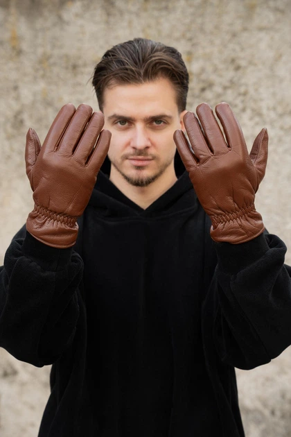 Чоловічі шкіряні теплі зимові сенсорні перчатки рукавиці 1-59 Without Tomy L Brown 550346796 - Фото 2 Чоловічі шкіряні теплі зимові сенсорні перчатки рукавиці 1-59 Without Tomy L Brown 550346796 - изображение 2