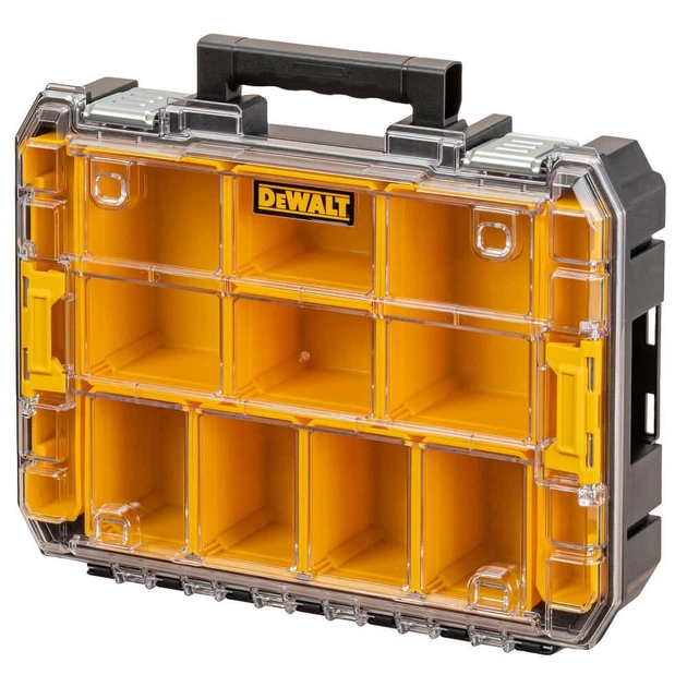 Органайзер DeWALT TSTAK, прозора кришка, 10 чашок, клас захисту IP54 (DWST82968-1) - Фото 3 Органайзер DeWALT TSTAK, прозора кришка, 10 чашок, клас захисту IP54 (DWST82968-1) - изображение 3