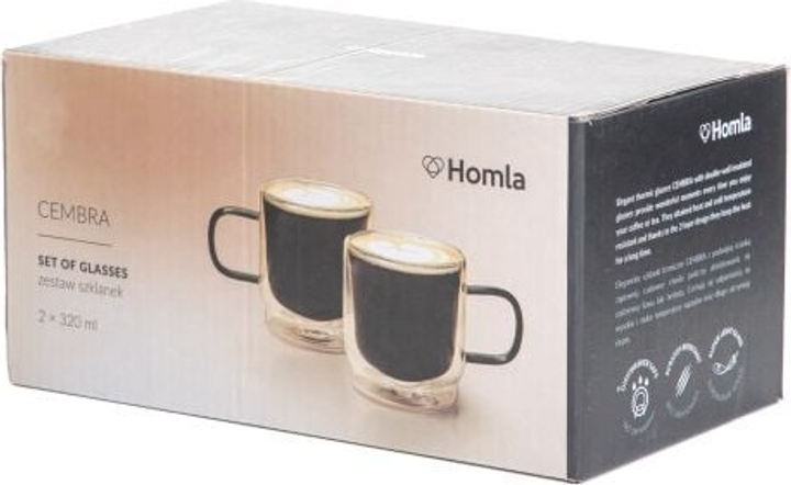 Набір склянок Homla Cembra Retro з подвійною стінкою 0.32 л х 2 шт (5904183888125) - зображення 4