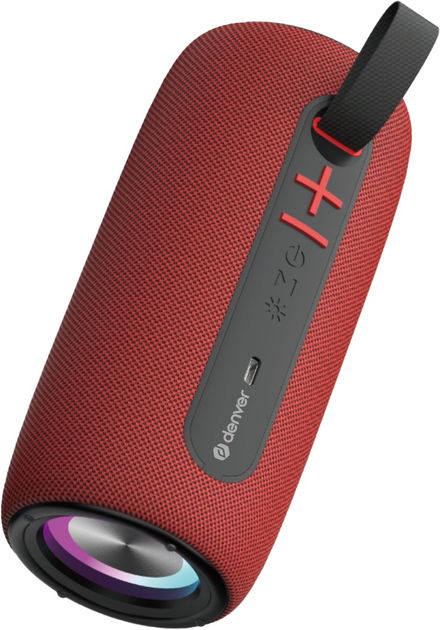 Портативна колонка Denver BTL-360 2x5W RGB Red (BTL-360BD) - зображення 2