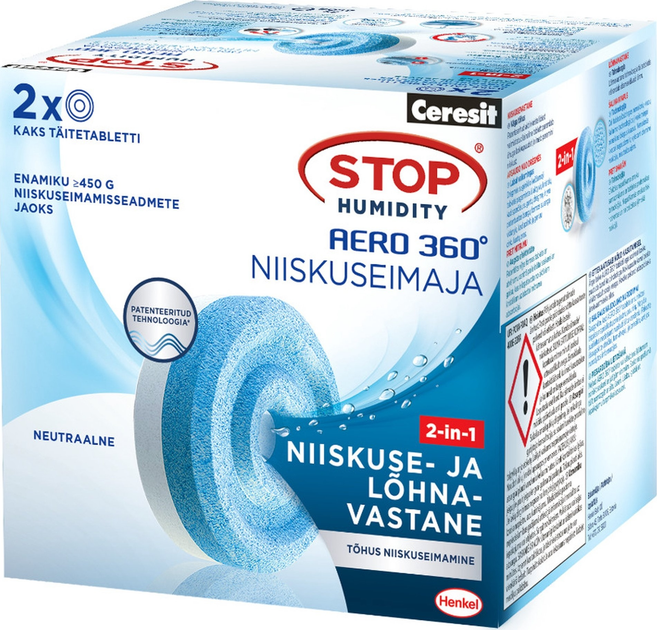 Wkłady do pochłaniacza wilgoci Ceresit Aero 360 2 x 450 g (2249452) - obraz 1