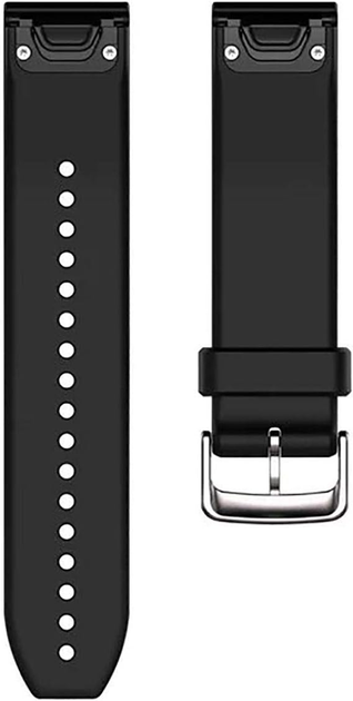 Ремінець Garmin QuickFit Silicone Band 22mm Black/Silver (753759172848) - зображення 2