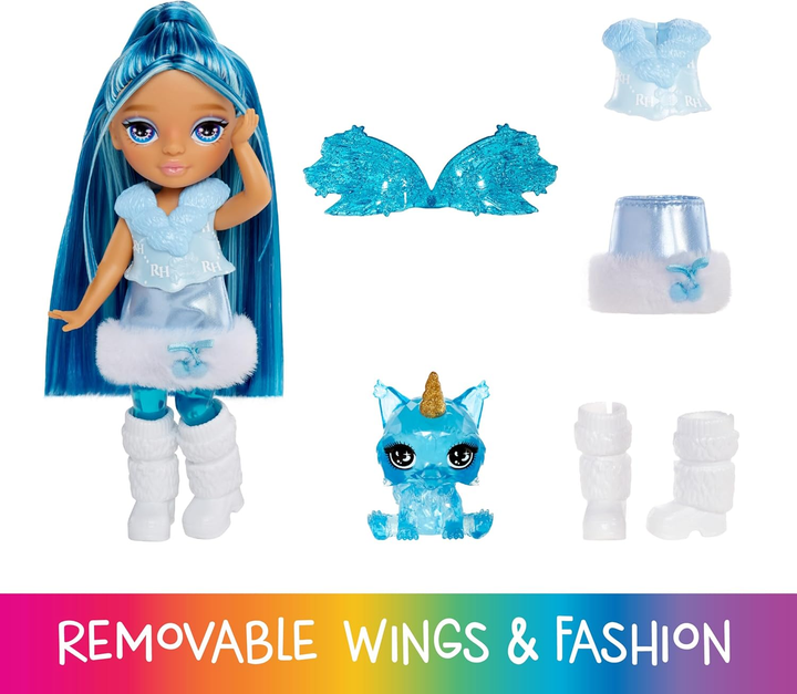 Лялька Rainbow High Littles Rainbow Fantasy Fairies Doll Sapphire Блакитна (543428) (0035051543428) - зображення 5
