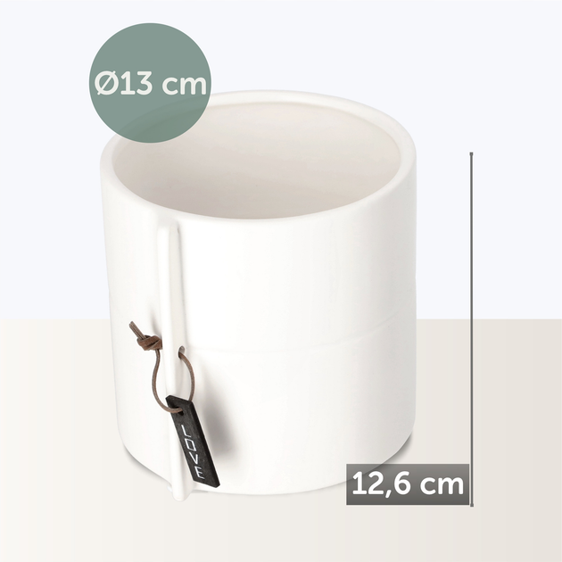 Osłonka ceramiczna na doniczkę Kadax Biała 13 cm (5903699419885) - obraz 4