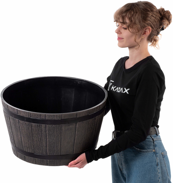 Садове кашпо Kadax Коричневе 50 см (5906638311387) - зображення 9