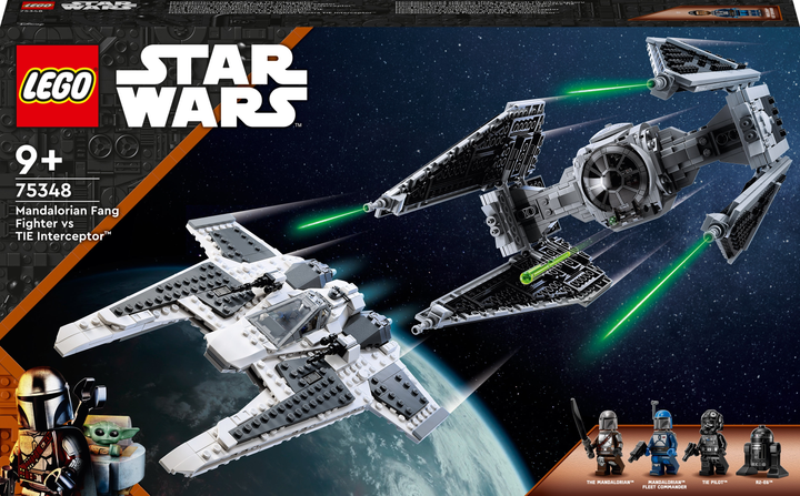 Конструктор LEGO Star Wars Мандалорський винищувач проти Перехоплювача TIE 957 деталей (75348) (955555911513438) - Уцінка - зображення 1