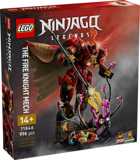 Klocki konstrukcyjne LEGO Ninjago Legends Mech ognistego rycerza 996 elementow (71846) (955555912017579) - Outlet - obraz 1