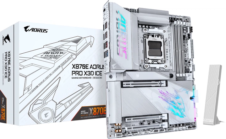 Материнська плата Gigabyte X870E AORUS PRO X3D ICE (sAM5, AMD X870E, PCI-Ex16) - зображення 5