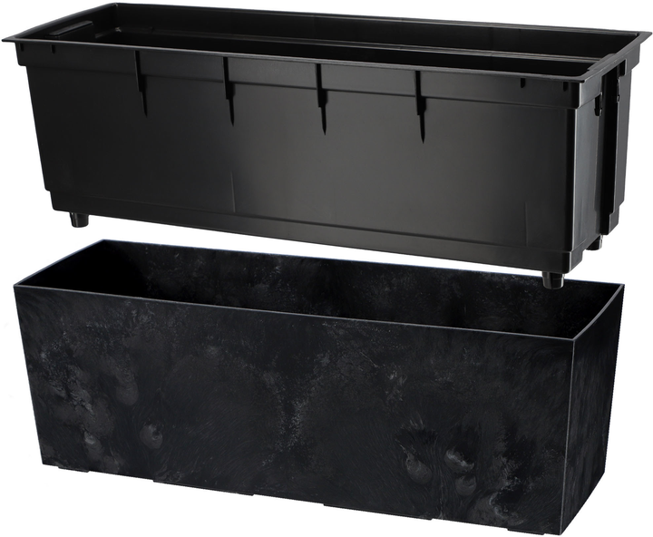 Балконне кашпо із горщиком Kadax Чорне 56 cm (5903699495537) - зображення 7