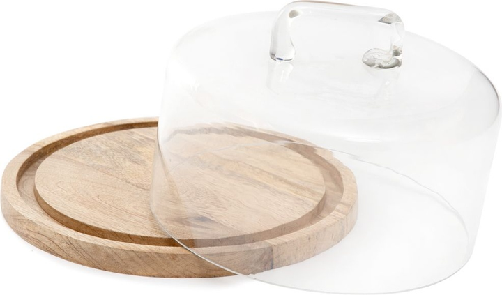 Patera z kloszem HOMLA Wood Colony 25 x 16 cm (5904183860978) - obraz 2