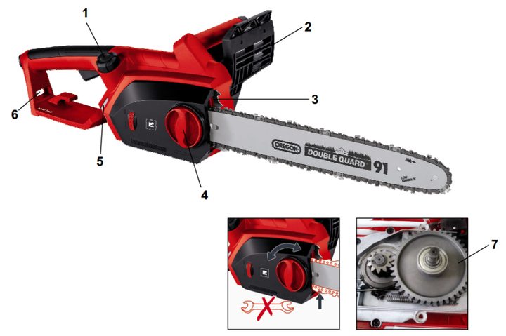 Електропила Einhell GH-EC 2040 (4501720) - Фото 3 Електропила Einhell GH-EC 2040 (4501720) - зображення 3