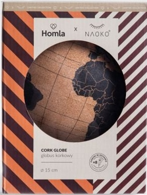 Глобус Homla Kesdo корковий зі шпильками 15 см (5906496705342) - зображення 1