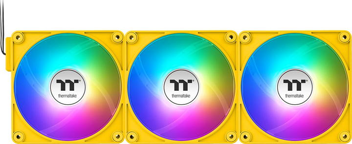 Zestaw wentylatorów Thermaltake CT120 EX ARGB Sync (3-Fan Pack) Bumblebee (CL-F215-PL12BB-A) - obraz 3