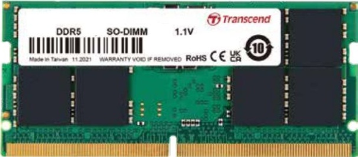 Оперативна пам'ять Transcend SO-DIMM DDR5-4800 8192MB PC5-38400 (TS1GSA64V8G) - зображення 1