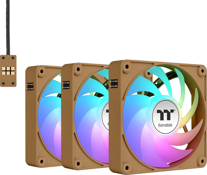 Zestaw wentylatorów Thermaltake CT120 EX ARGB Sync (3-Fan Pack) Gravel Sand (CL-F216-PL12GS-A) - obraz 1