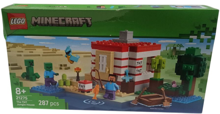Zestaw klockow LEGO Minecraft Dom TNT w dzungli, 287 el. 21275 (5702017815497) (955555911823977) - Outlet - obraz 2
