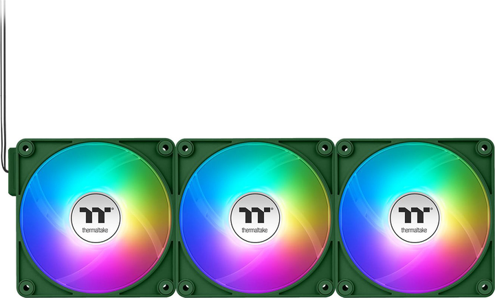 Zestaw wentylatorów Thermaltake CT120 EX ARGB Sync (3-Fan Pack) Racing Green (CL-F220-PL12RG-A) - obraz 3