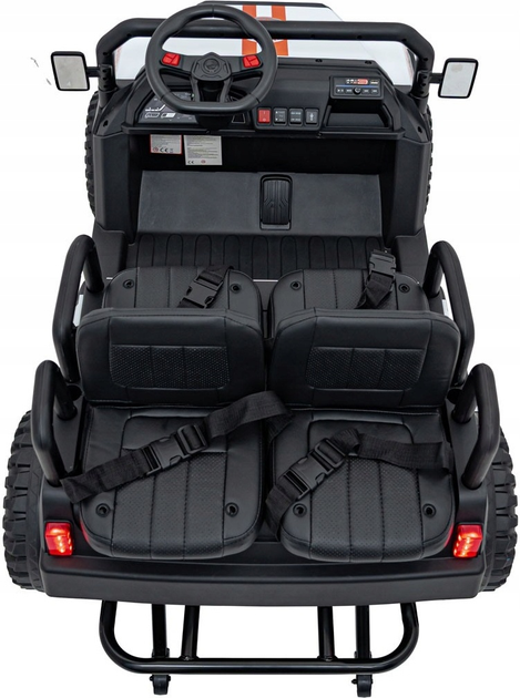 Buggy elektryczny dla dzieci Ramiz Champion 4-osobowy Bialy (5903864983265) - obraz 3