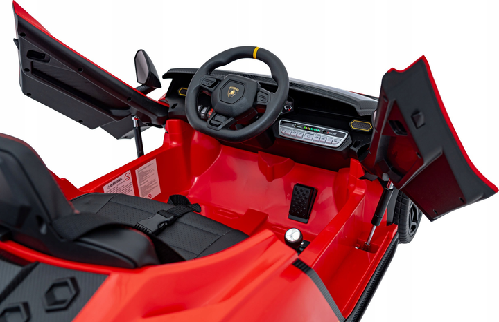 Samochód elektryczny dla dzieci Ramiz Lamborghini Invencible Czerwony (5903864942385) - obraz 3