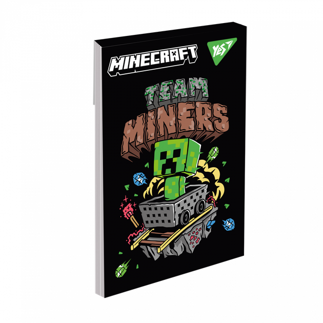 Блокнот YES, А7, 48 листов, Minecraft, клетка, (152109) - Фото 3 Блокнот YES, А7, 48 листов, Minecraft, клетка, (152109) - изображение 3