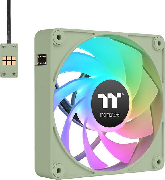 Zestaw wentylatorów Thermaltake CT120 EX Reverse ARGB Sync (3-Fan Pack) Matcha Green (CL-F198-PL12MG-A) - obraz 2