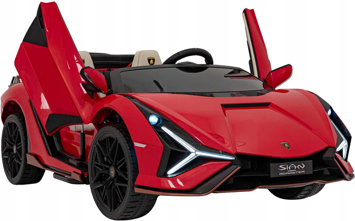 Samochód elektryczny dla dzieci Ramiz Lamborghini Sian Czerwony (5903864943085) - obraz 1