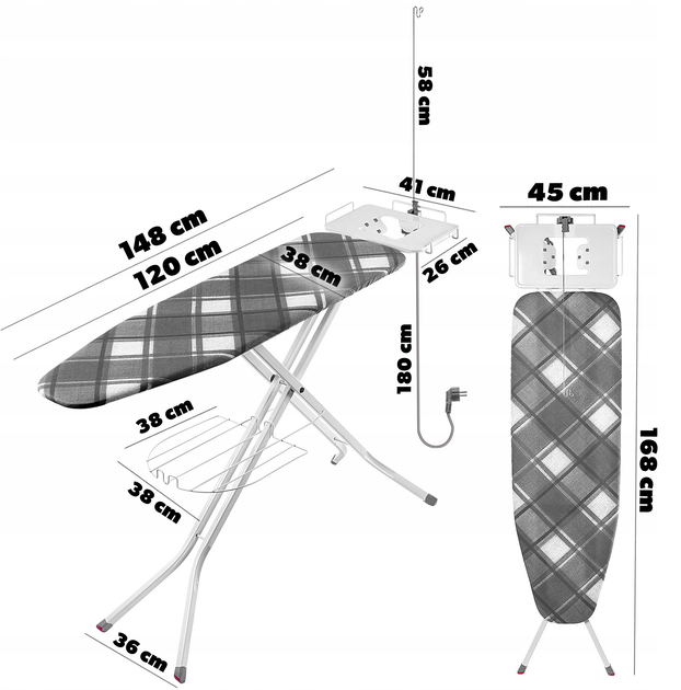 Прасувальна дошка Kadax 120 x 38 см (5903699473733) - зображення 4