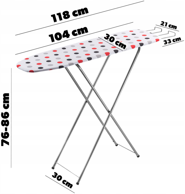 Deska do prasowania Kadax mała 104 x 30 cm (5903699457221) - obraz 7