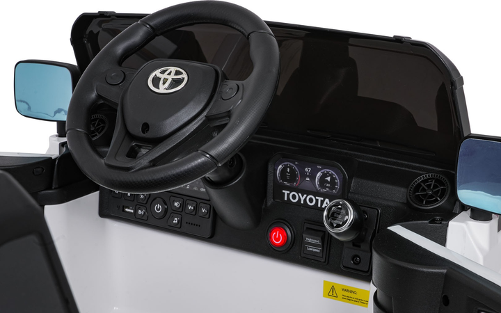Samochód terenowy elektryczny dla dzieci Ramiz Toyota Land Cruiser Prado Biały (5903864983517) - obraz 6