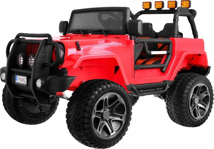 Samochód elektryczny dla dzieci Ramiz Jeep Monster 4 x 4 Czerwony (5903864907773) - obraz 1