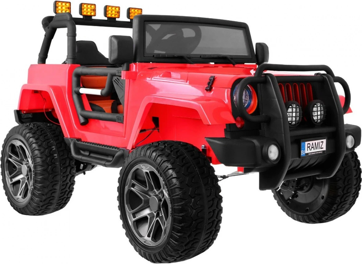 Samochód elektryczny dla dzieci Ramiz Jeep Monster 4 x 4 Czerwony (5903864907773) - obraz 3