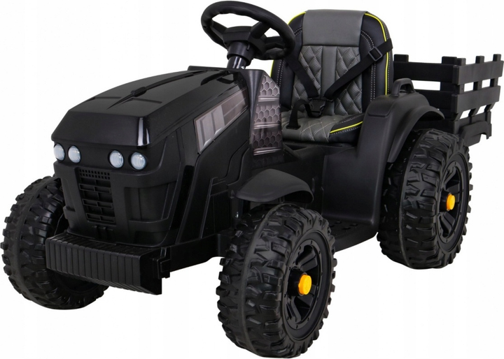 Traktor elektryczny dla dzieci Ramiz Ramiz z rzyczepką Czarny (5903864913262) - obraz 1