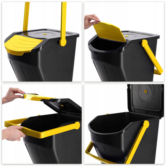 Zestaw koszy do segregacji odpadów Kadax 25 l 2 szt (5903699454213) - obraz 4