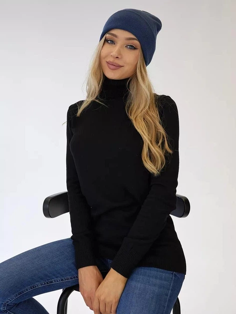 В'язана шапка біні Лопата NEW One-size Джинсовий - зображення 4