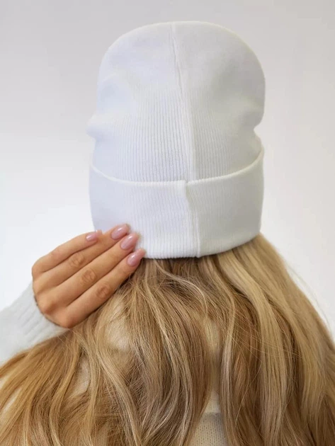 В'язана шапка біні Лопата NEW One-size Білий - зображення 3