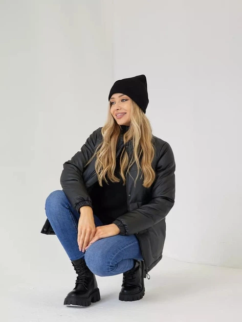 Вязаная шапка бини Лопата NEW One-size Черный - Фото 5 Вязаная шапка бини Лопата NEW One-size Черный - изображение 5