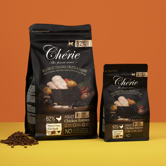 Сухой корм Cherie Cat Adult Healthy Urinary Tract Chicken Entrees Сухой корм с курицей для поддержания здоровья мочевыводящих путей у взрослых кошек 400 г (602221) - Фото 2 Сухой корм Cherie Cat Adult Healthy Urinary Tract Chicken Entrees Сухой корм с курицей для поддержания здоровья мочевыводящих путей у взрослых кошек 400 г (602221) - изображение 2