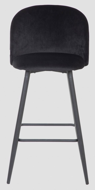 Hoker barowy Homla Inu Reducido welurowy Czarny 43 x 48 x 89 cm (5906496708749) - obraz 2