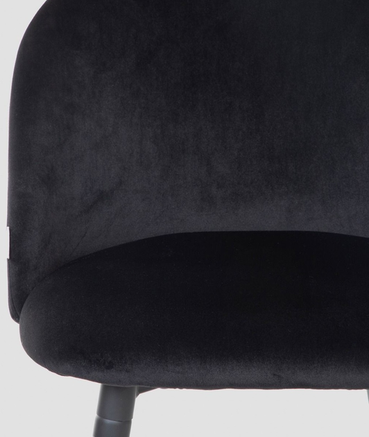 Hoker barowy Homla Inu Reducido welurowy Czarny 43 x 48 x 89 cm (5906496708749) - obraz 4