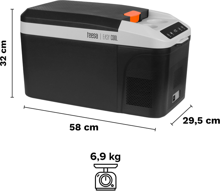 Lodówka turystyczna Teesa z funkcją mrożenia Easy Cool 13 L Czarna (TSA5008) - obraz 7