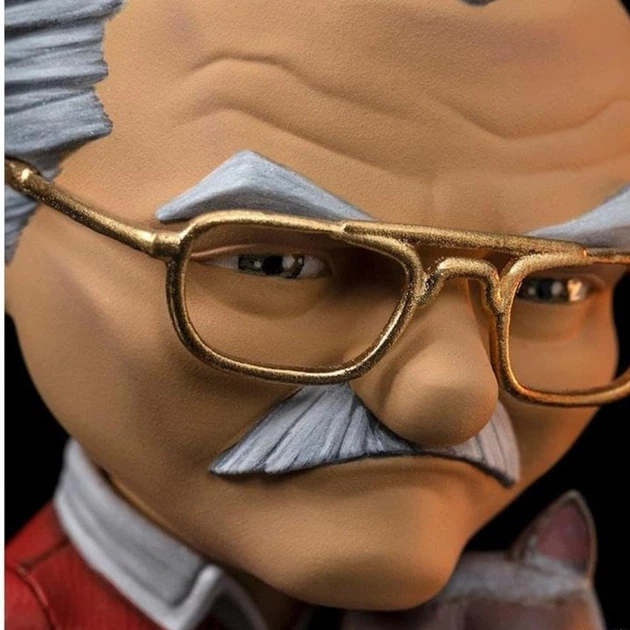 Фигурка MARVEL Stan Lee with Grumpy Cat - Pow! MiniCo (Стэн Ли) 14 см - изображение 3
