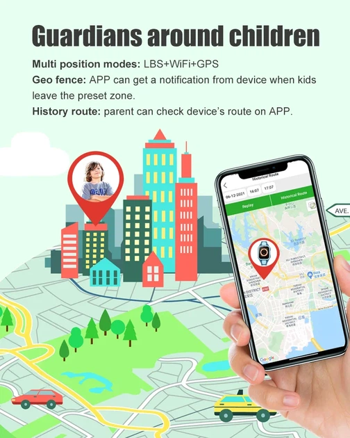 Смарт часы-телефон детские Wonlex CT21 с видеозвонком WI-FI GPS SIM-карта Blue (18555) - изображение 7