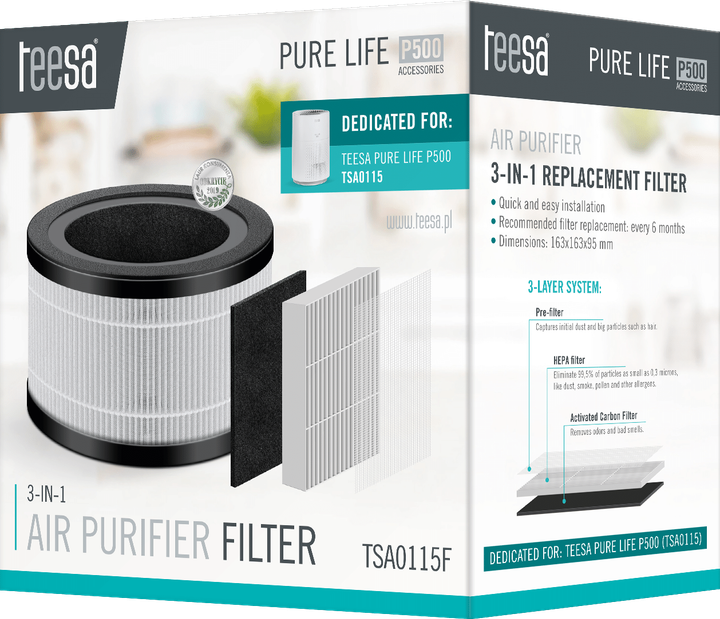 Фільтр для очищувача повітря Teesa Pure Life P500 - зображення 2