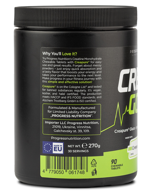Креатин Progress Nutrition CreaGO Creapure 90 табл. - изображение 3