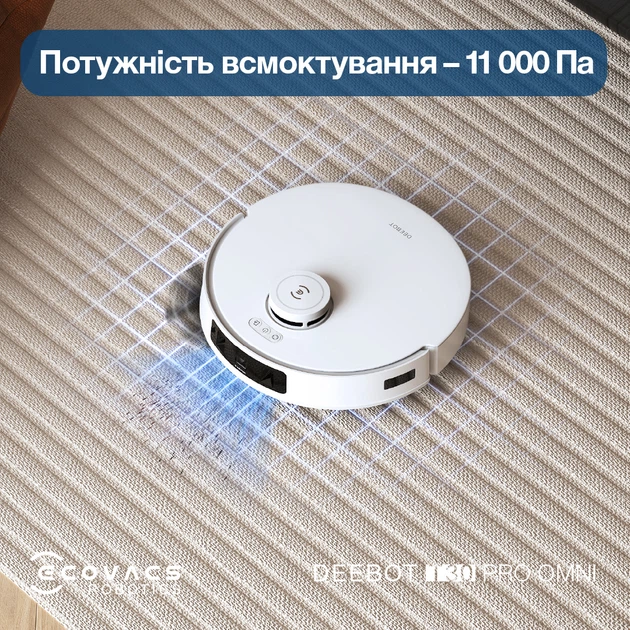 Робот-пылесос ECOVACS DEEBOT OZMO T30 Pro Omni (DDX14) - Фото 2 Робот-пылесос ECOVACS DEEBOT OZMO T30 Pro Omni (DDX14) - изображение 2