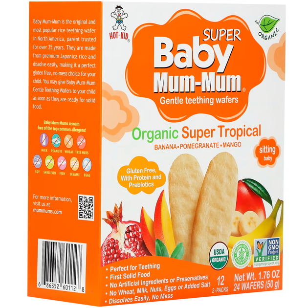 Вафли для мягкого прорезывания зубов Baby Mum-Mum тропические фрукты, 24 шт - изображение 4