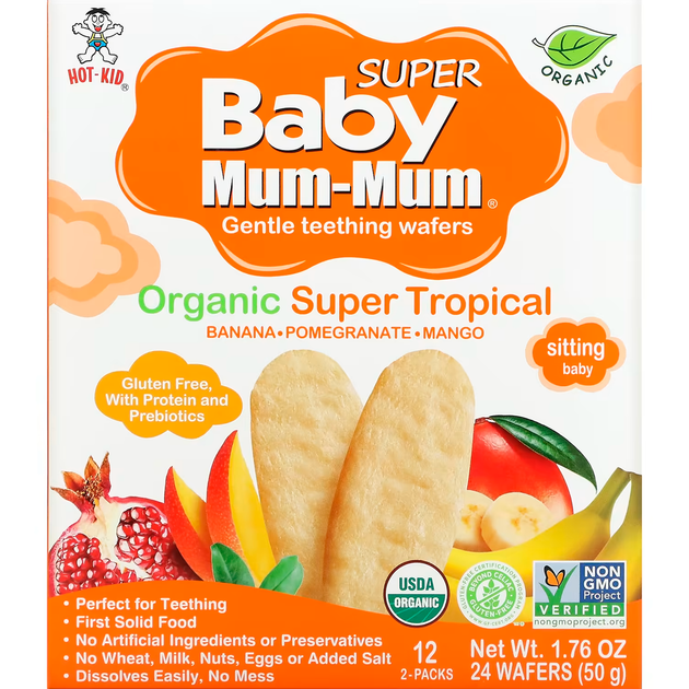Вафли для мягкого прорезывания зубов Baby Mum-Mum тропические фрукты, 24 шт - изображение 8