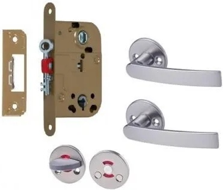 Комплект замків Valnes Matt Chrome VAL2014GSETWCCS (4743015046996) - зображення 1