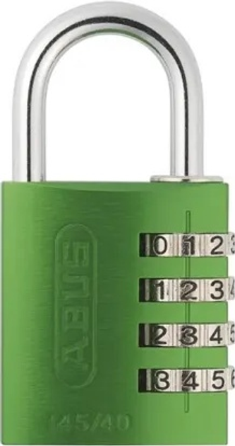 Комбінований замок Abus 145/40 Зелений SYN-49531 (4003318495311) - зображення 1
